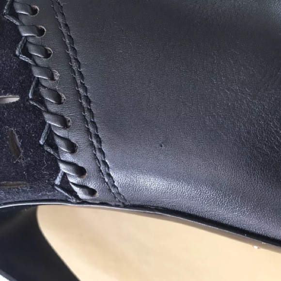 Sergio Rossi Leather/Sued Black Ankle Booties Sz 7 - Picture 10 of 10